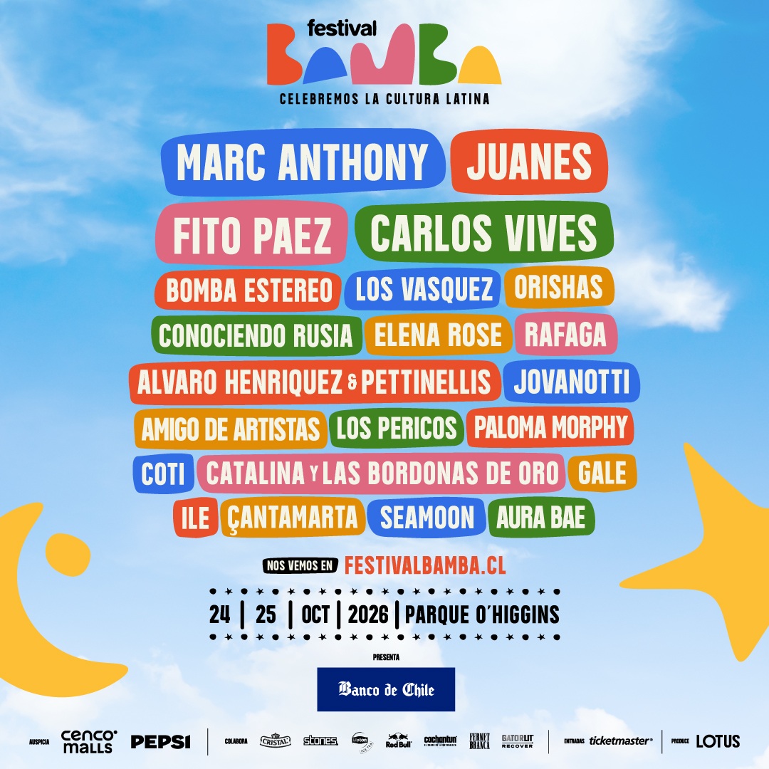 Revelan el cartel de Bamba 2026